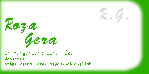 roza gera business card