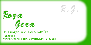 roza gera business card